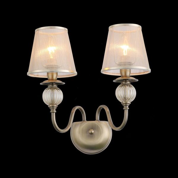Бра ST-Luce Grazia [Бронза, Прозрачный/Бежевый, Бронза E14 2*40W]