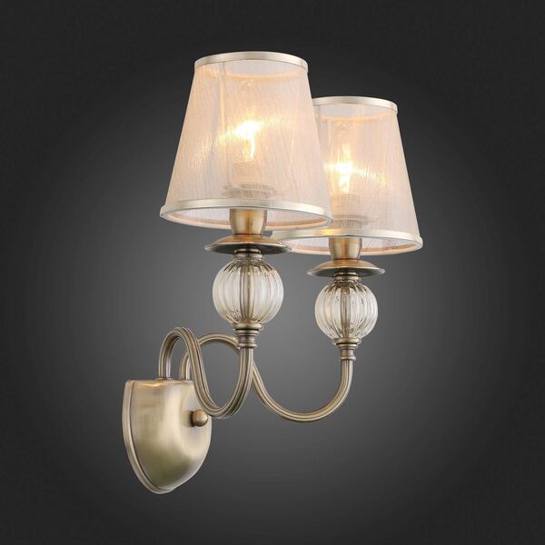 Бра ST-Luce Grazia [Бронза, Прозрачный/Бежевый, Бронза E14 2*40W]
