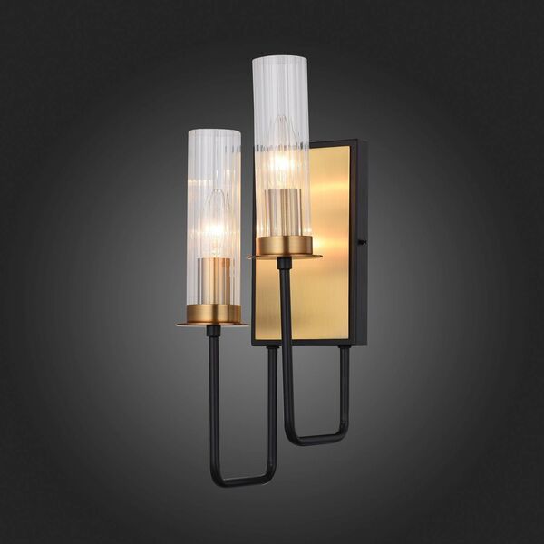 Бра ST Luce Delavera [Коричневый, Бронза/Прозрачный E14 2*60W]