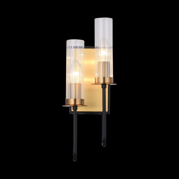 Бра ST Luce Delavera [Коричневый, Бронза/Прозрачный E14 2*60W]