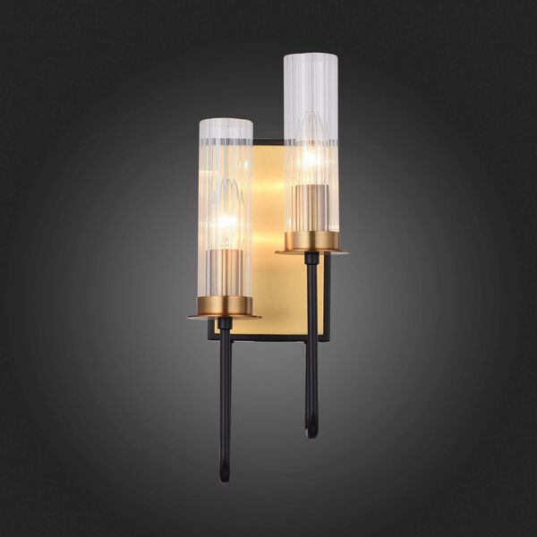 Бра ST Luce Delavera [Коричневый, Бронза/Прозрачный E14 2*60W]