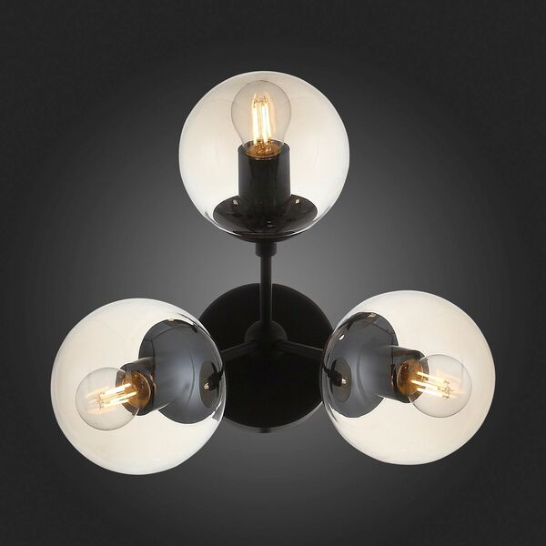 Бра ST Luce Stampo [Черный/Дымчатый E27 3*40W]