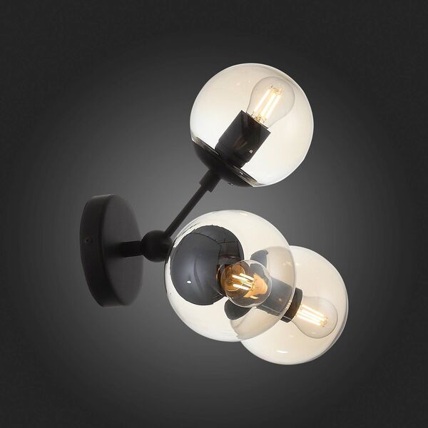 Бра ST Luce Stampo [Черный/Дымчатый E27 3*40W]