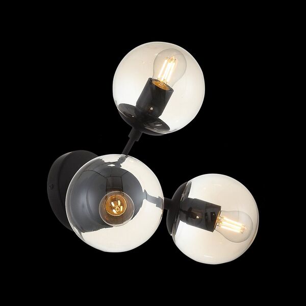 Бра ST Luce Stampo [Черный/Дымчатый E27 3*40W]
