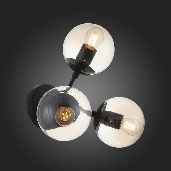 Бра ST Luce Stampo [Черный/Дымчатый E27 3*40W]