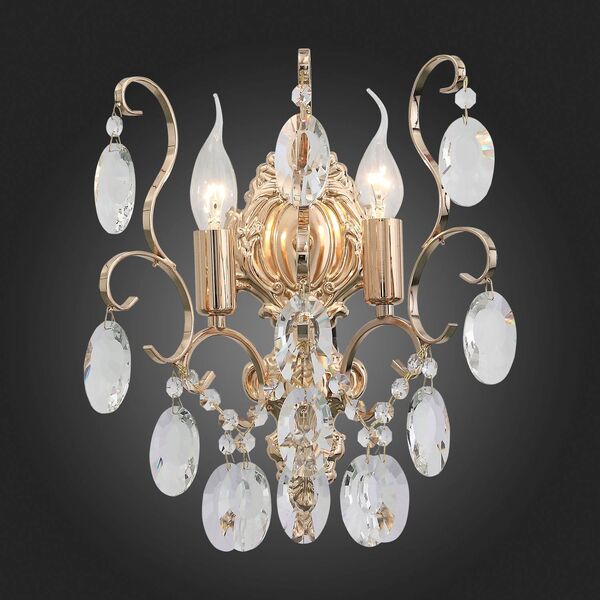 Бра ST Luce Orecchini [Золото/Прозрачный E14 2*40W]