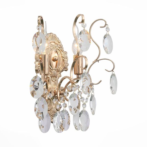 Бра ST Luce Orecchini [Золото/Прозрачный E14 2*40W]