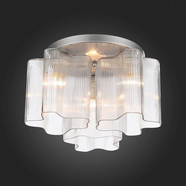 Люстра потолочная ST-Luce Onde [Серебристый/Прозрачный E27 3*60W]