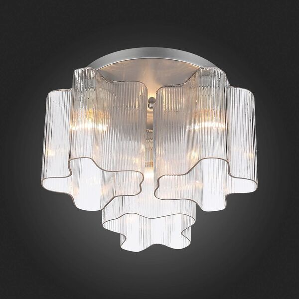 Люстра потолочная ST-Luce Onde [Серебристый/Прозрачный E27 3*60W]