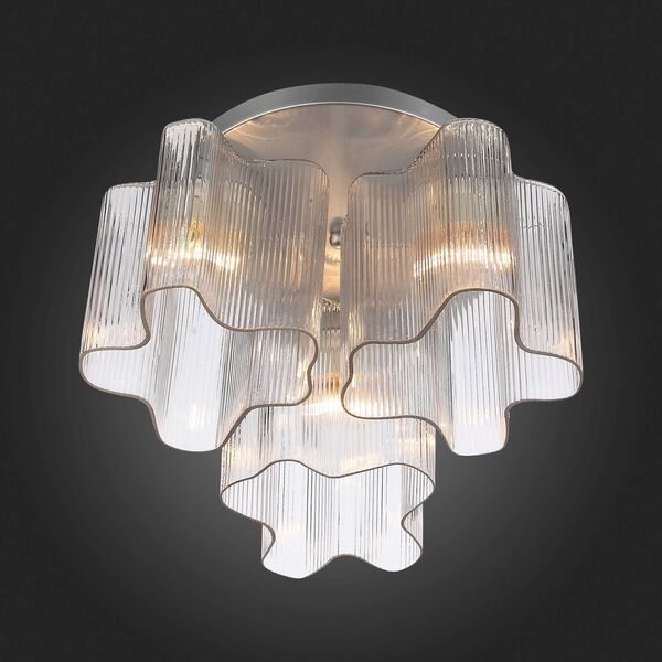 Люстра потолочная ST-Luce Onde [Серебристый/Прозрачный E27 3*60W]