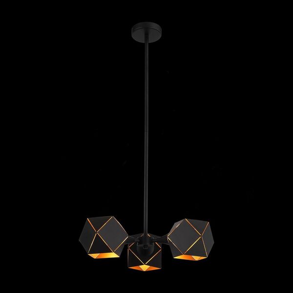 Люстра потолочная ST-Luce Enigma [Черный/Черный, Золото E14 3*40W]