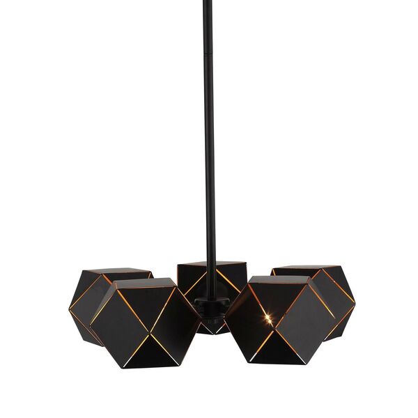 Люстра потолочная ST-Luce Enigma  [Черный/Черный, Золото E14 5*40W]