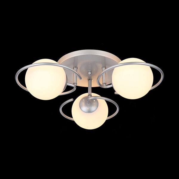 Люстра потолочная ST-Luce Galio [Серебристый/Белый E27 3*60W]