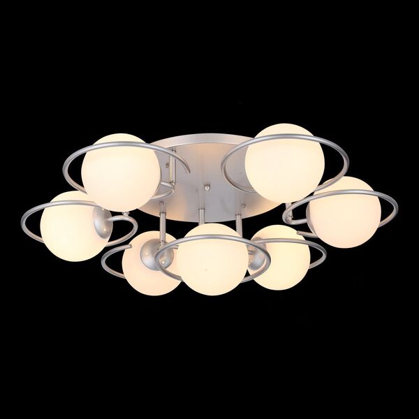 Люстра потолочная ST-Luce Galio [Серебристый/Белый E27 7*60W]
