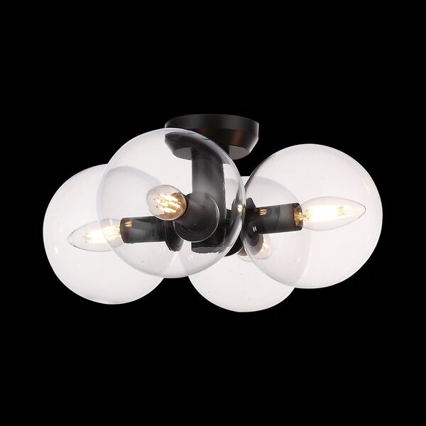 Люстра потолочная ST-Luce Rosello [Черный/Прозрачный E14 4*40W]