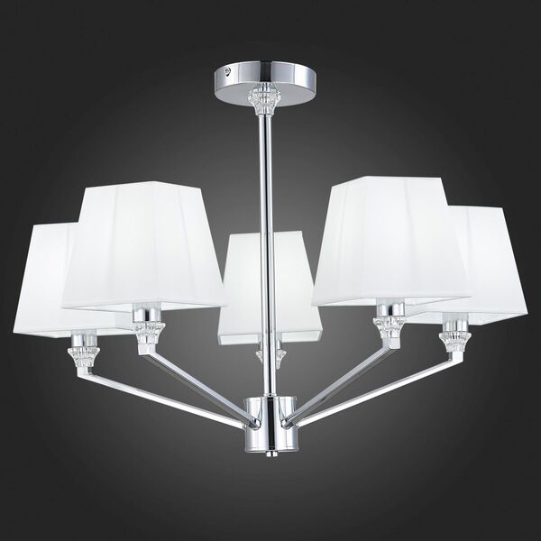 SLE107602-05 Светильник потолочный Хром/Белый E14 5*40W