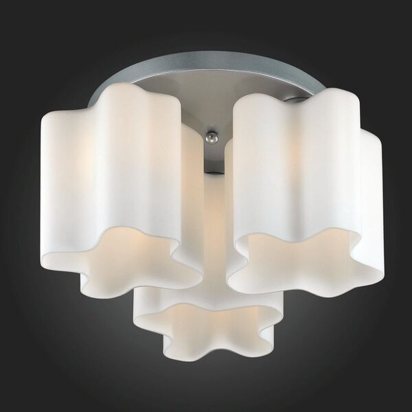 Люстра потолочная ST-Luce Onde[Серебристый/Белый E27 3*60W]