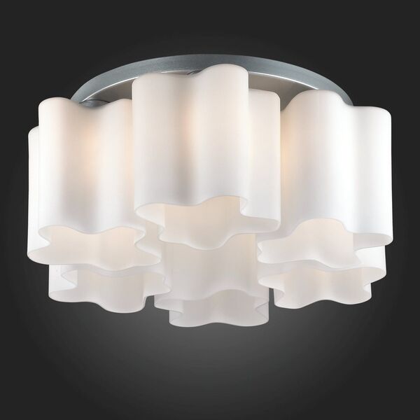 Люстра потолочная ST-Luce Onde [Серебристый/Белый E27 6*60W]
