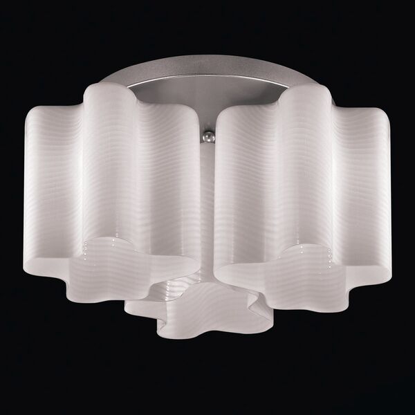 Люстра потолочная ST-Luce Onde [Серебристый/Белый с полосками E27 3*60W]