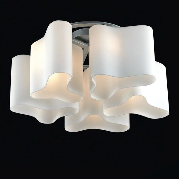 Люстра потолочная ST-Luce Onde [Серебристый/Белый E27 5*60W]