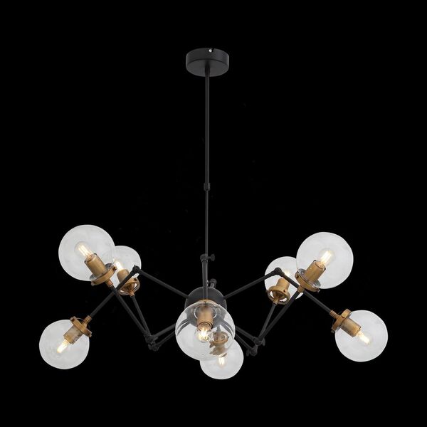 Люстра потолочная ST-Luce Varieta [Черный, Золото/Прозрачный E27 8*40W (из 2-х коробок)]