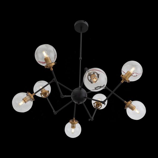 Люстра потолочная ST-Luce Varieta [Черный, Золото/Прозрачный E27 8*40W (из 2-х коробок)]