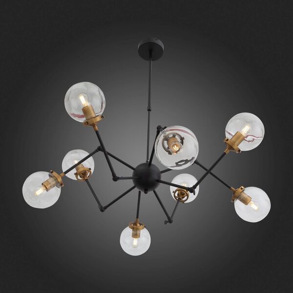 Люстра потолочная ST-Luce Varieta [Черный, Золото/Прозрачный E27 8*40W (из 2-х коробок)]