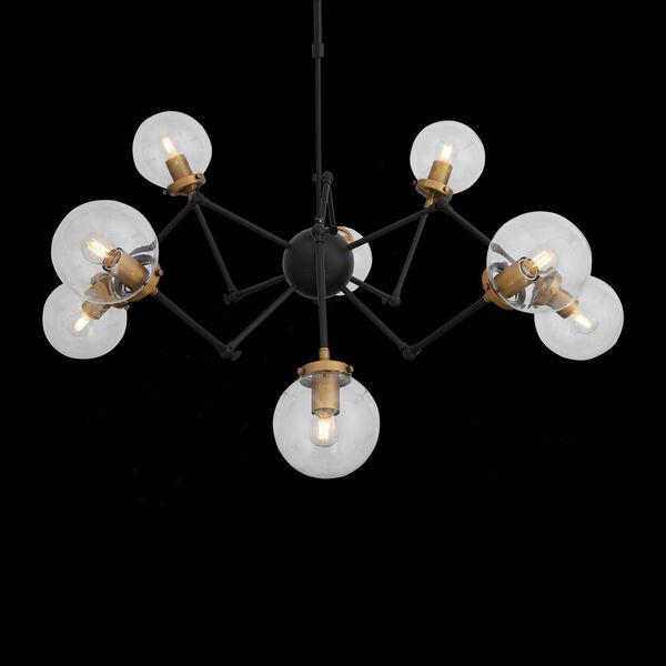 Люстра потолочная ST-Luce Varieta [Черный, Золото/Прозрачный E27 8*40W (из 2-х коробок)]