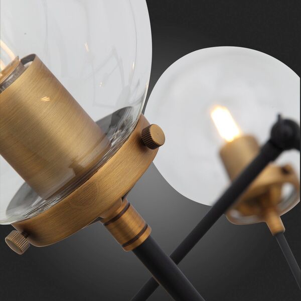 Люстра потолочная ST-Luce Varieta [Черный, Золото/Прозрачный E27 8*40W (из 2-х коробок)]