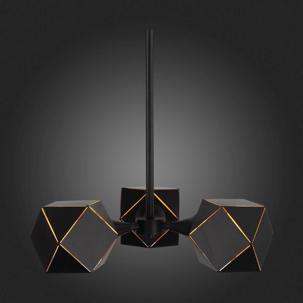 Люстра потолочная ST-Luce Enigma [Черный/Черный, Золото E14 3*40W]