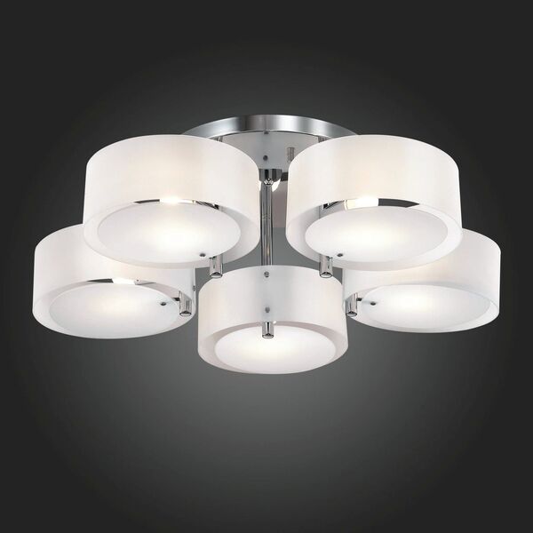 Люстра потолочная ST-Luce Foresta  [Хром/Белый E27 5*60W]