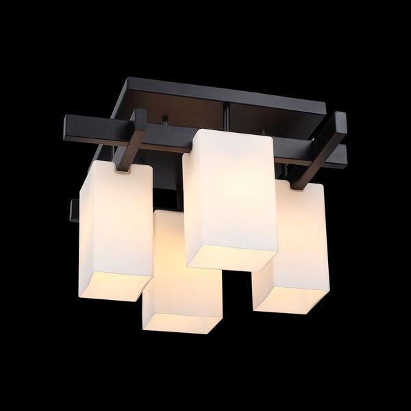 Люстра потолочная ST-Luce Caset [Черный/Белый E27 4*40W]