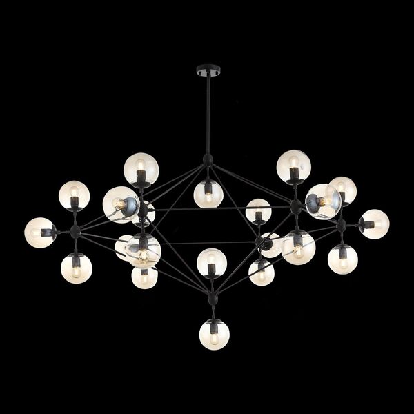 Люстра потолочная ST-Luce Arte [Черный/Дымчатый E27 21*40W]