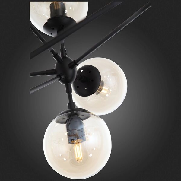 Люстра потолочная ST-Luce Arte [Черный/Дымчатый E27 21*40W]