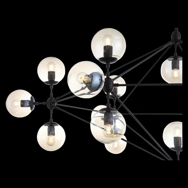 Люстра потолочная ST-Luce Arte [Черный/Дымчатый E27 21*40W]