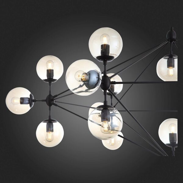Люстра потолочная ST-Luce Arte [Черный/Дымчатый E27 21*40W]