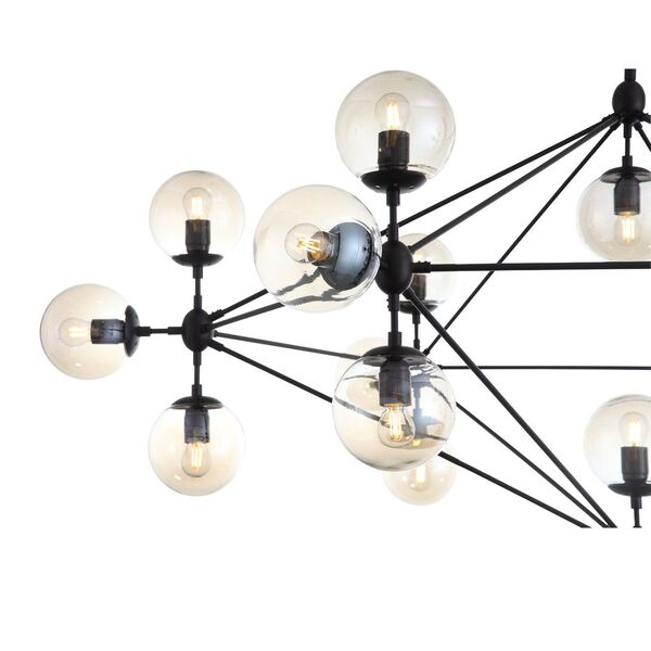 Люстра потолочная ST-Luce Arte [Черный/Дымчатый E27 21*40W]