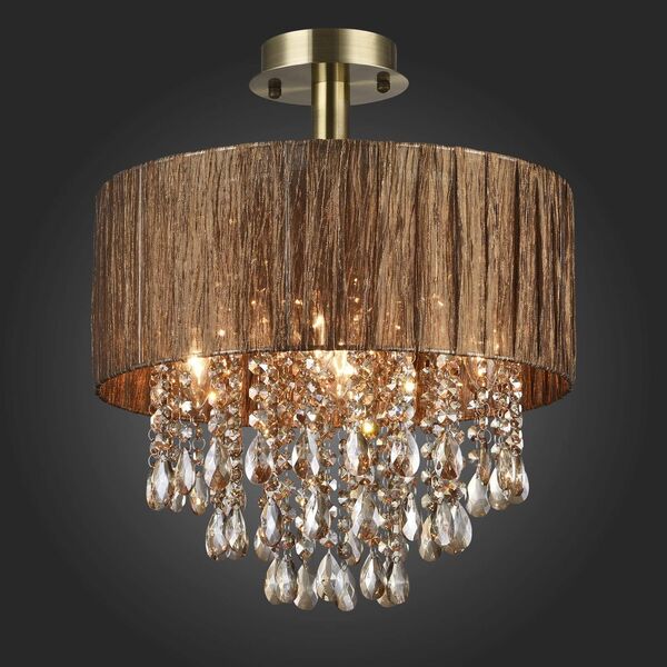 Люстра потолочная ST-Luce Lusso [Античная бронза/Коричневый, Коньячный E14 5*40W]