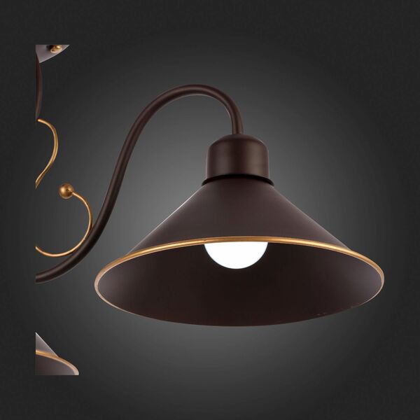 SLE120402-03 Светильник потолочный Темно-коричневый/Черный E27 3*40W