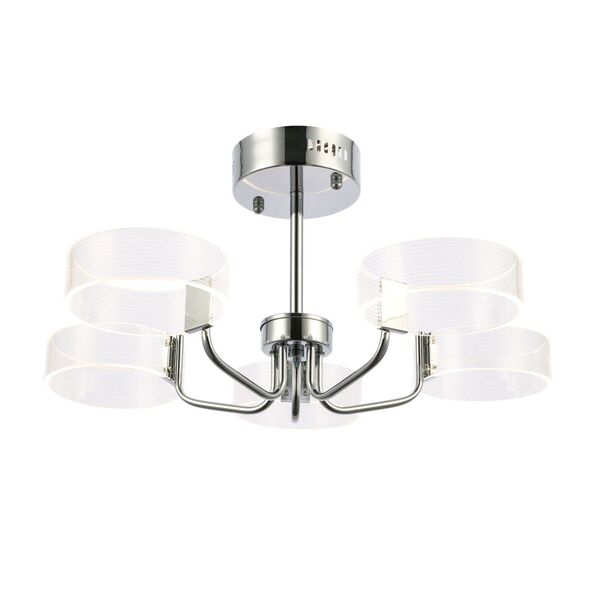 SLE283102-05 Светильник потолочный Хром/Белый LED 5*8W