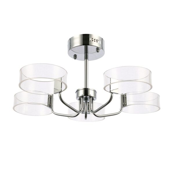 SLE283102-05 Светильник потолочный Хром/Белый LED 5*8W
