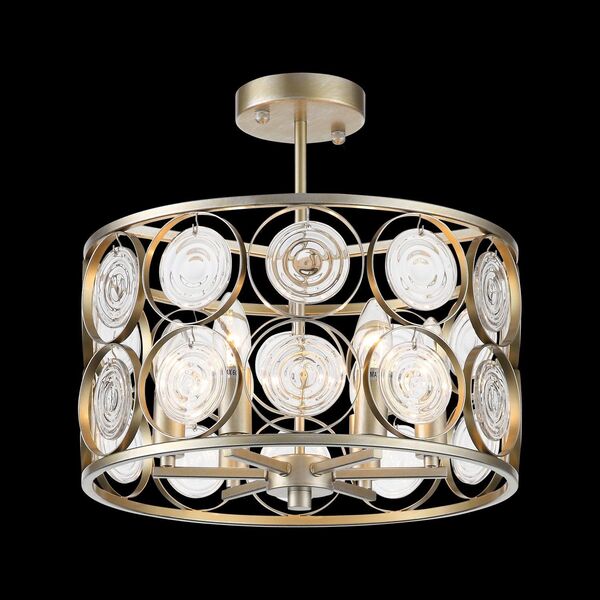Светильник потолочный ST-Luce Favoleno [Золотой с патиной/Золото, Прозрачный E14 6*60W]