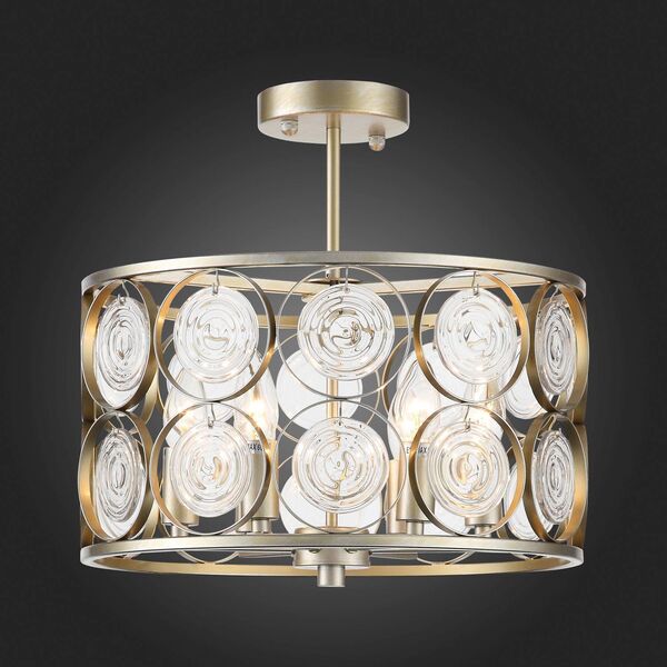 Светильник потолочный ST-Luce Favoleno [Золотой с патиной/Золото, Прозрачный E14 6*60W]
