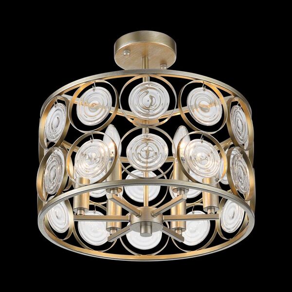Светильник потолочный ST-Luce Favoleno [Золотой с патиной/Золото, Прозрачный E14 6*60W]