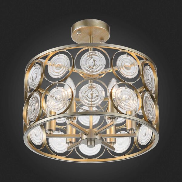 Светильник потолочный ST-Luce Favoleno [Золотой с патиной/Золото, Прозрачный E14 6*60W]