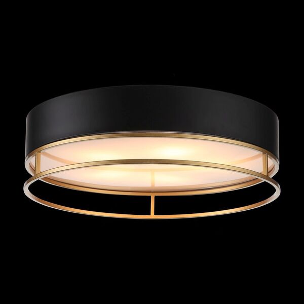 Светильник потолочный ST-Luce Onde [Черный, Матовое золото/Белый E14 5*40W]