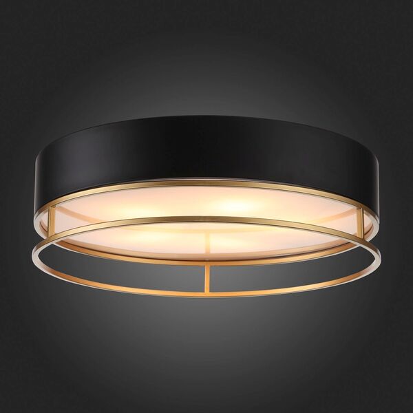 Светильник потолочный ST-Luce Onde [Черный, Матовое золото/Белый E14 5*40W]