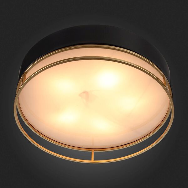 Светильник потолочный ST-Luce Onde [Черный, Матовое золото/Белый E14 5*40W]