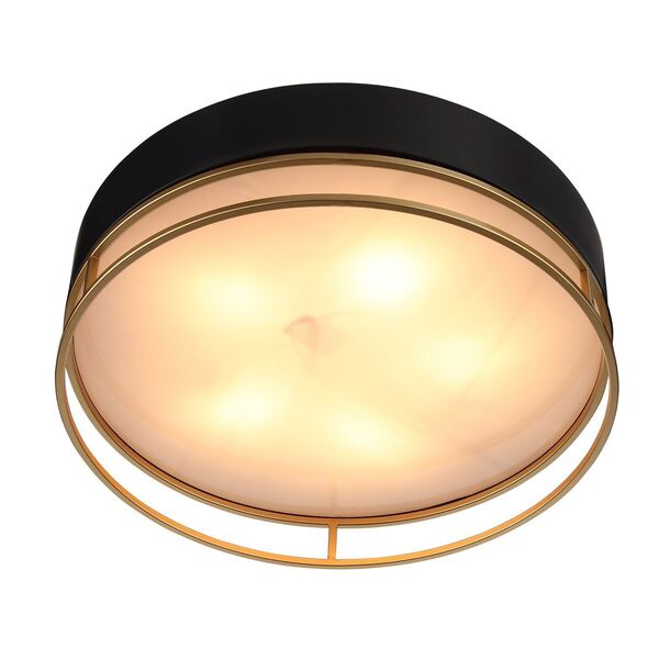 Светильник потолочный ST-Luce Onde [Черный, Матовое золото/Белый E14 5*40W]