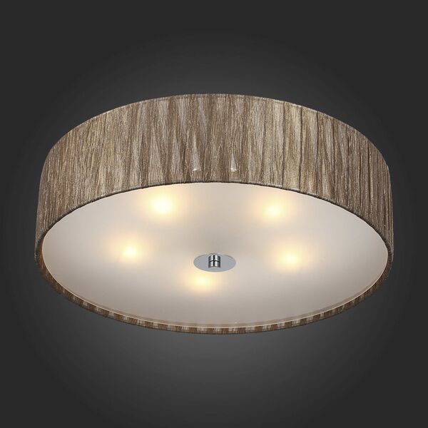 Светильник потолочный ST-Luce Rondella [Хром/Коричневый E14 5*40W]